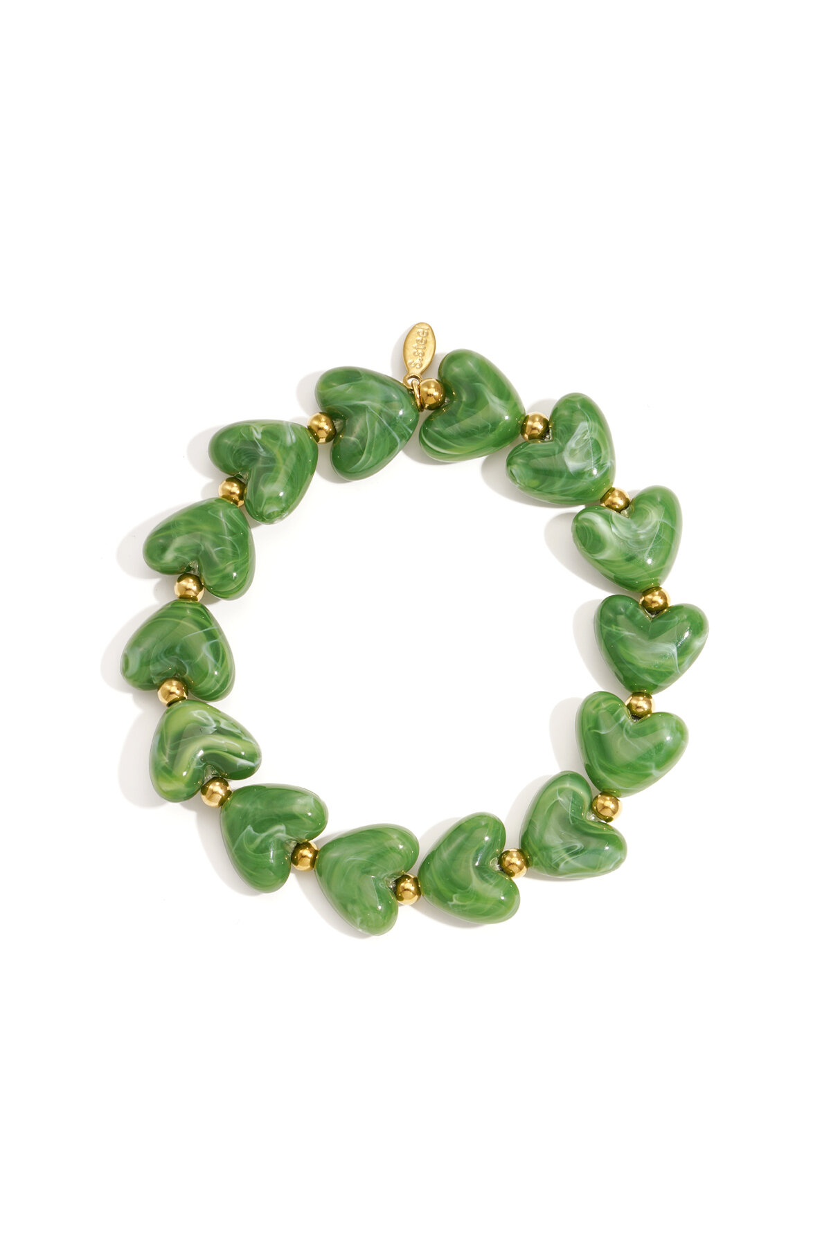 Elastic heart beaded bracelet Picture4