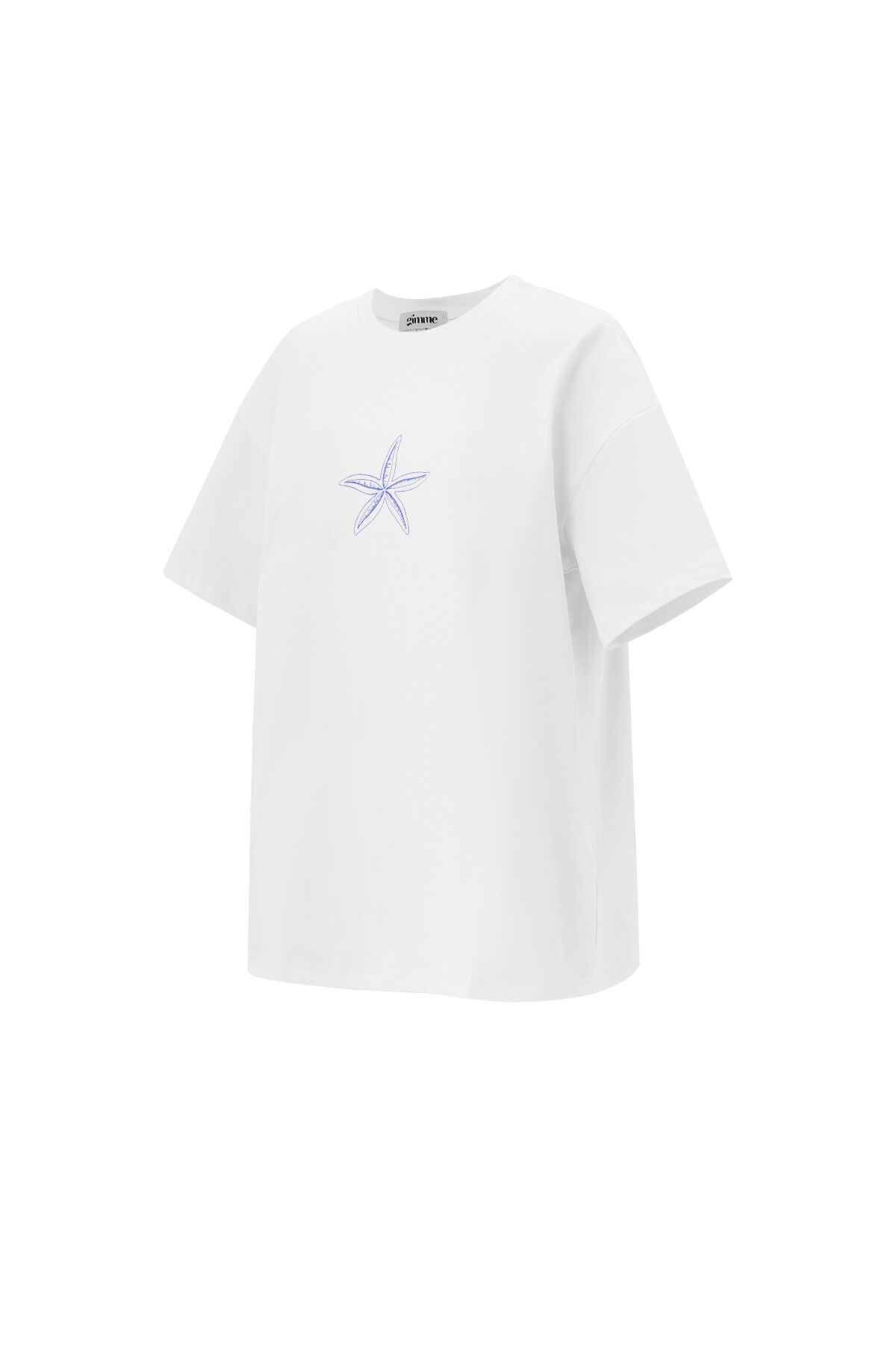 Cotton Women's T-shirt Casual Embroidered Starfish Picture3