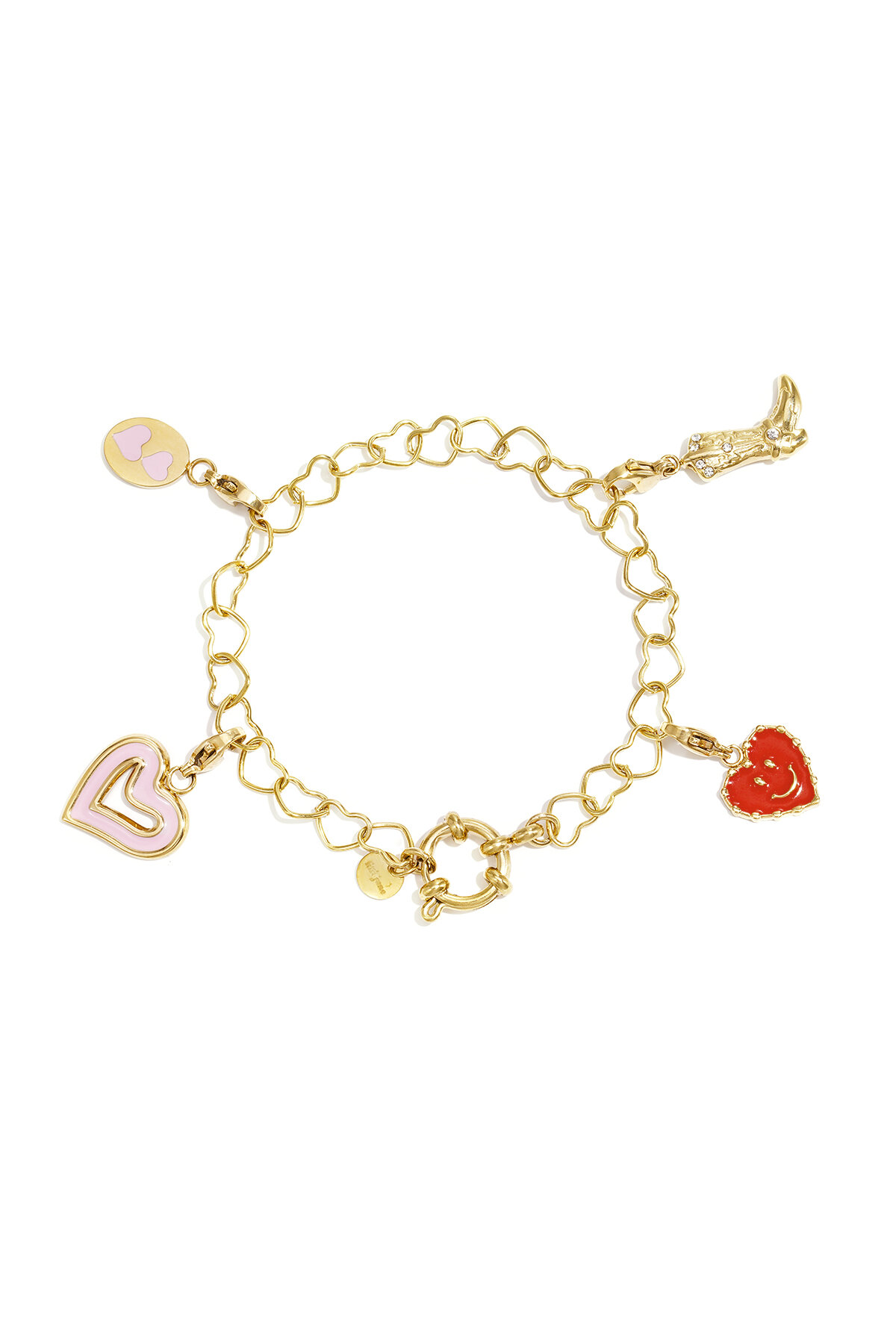 Bracelet with front clasp and heart-shaped links h5Picture2