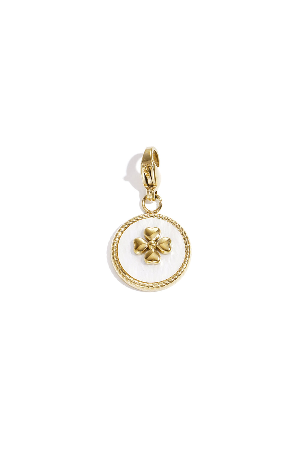 Jewelry charm clover in coin DIY