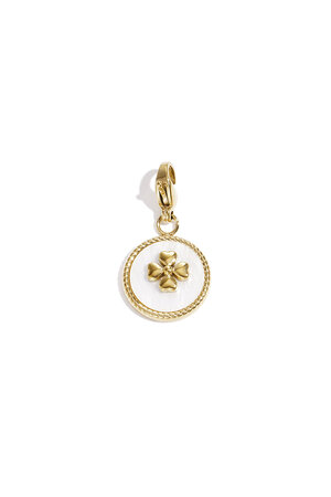 Jewelry charm clover in coin DIY h5