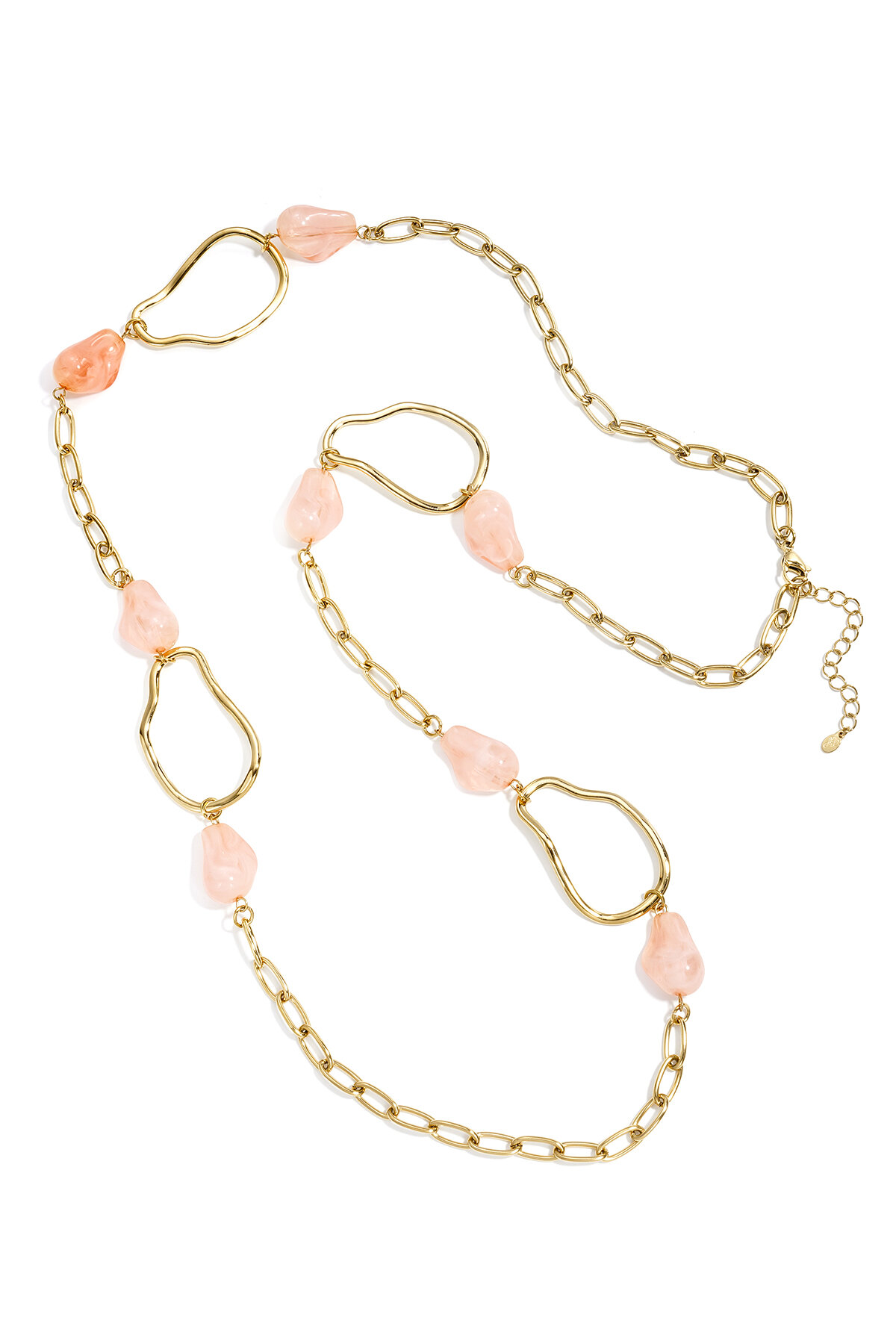 Long necklace with varying beads and shapes h5