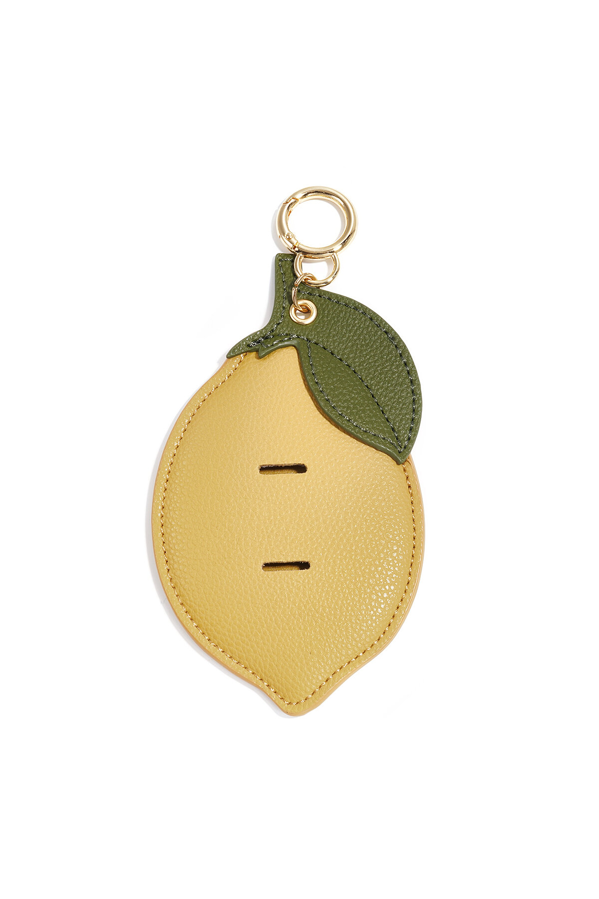 Llaveros para bolsos color limón. Accesorios casuales de PU para uso diario. h5 