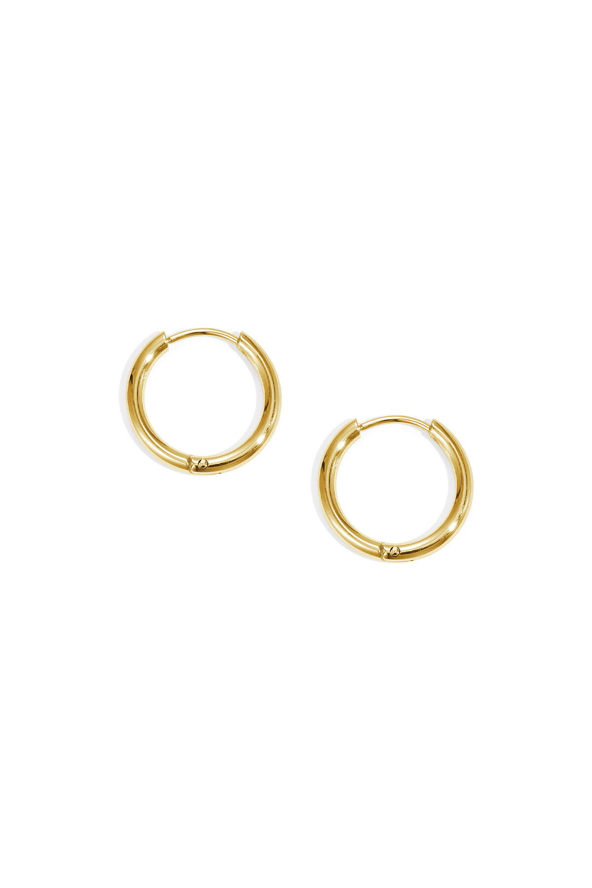 Ohrringe Little Hoops 1,6cm Goldfarbe Edelstahl