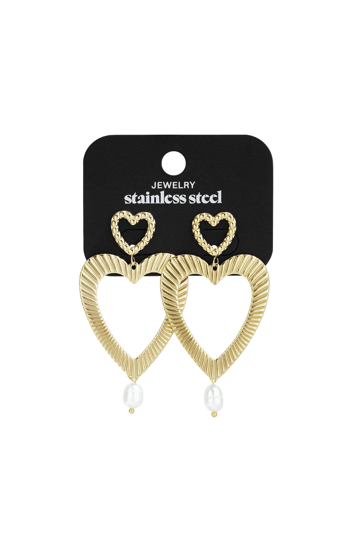 Stainless Steel Dangle Earrings Heart Casual Daily Simple Series Women's jewelry h5 Picture6