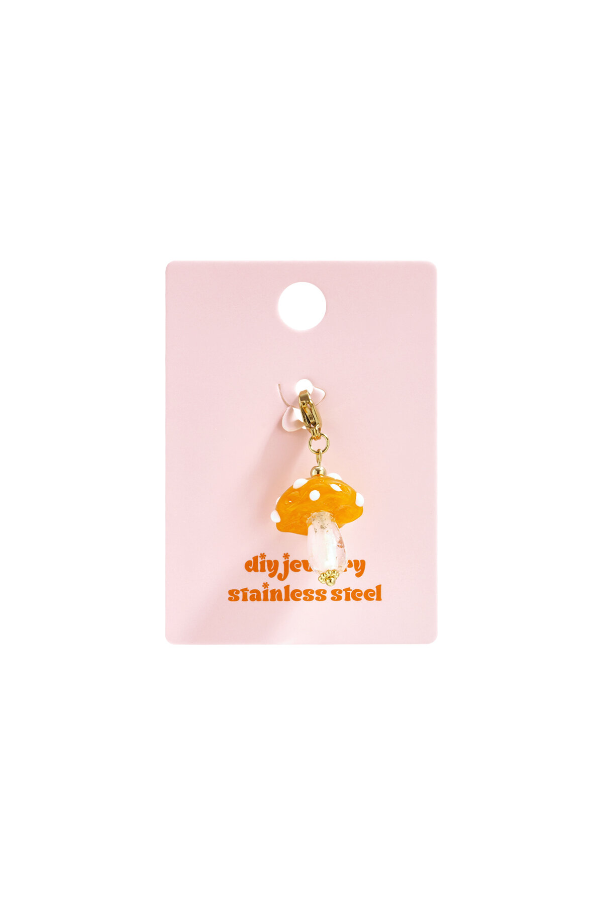 Jewelry charm mushroom orange DIY h5 Picture4