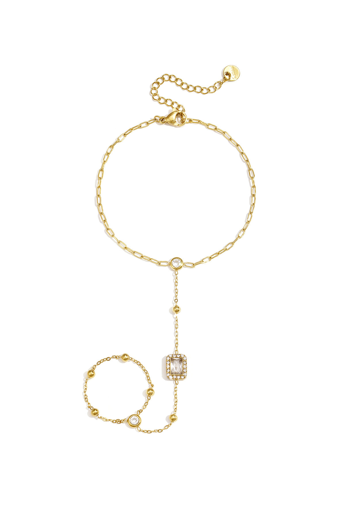 Handchain with framed statement stone h5