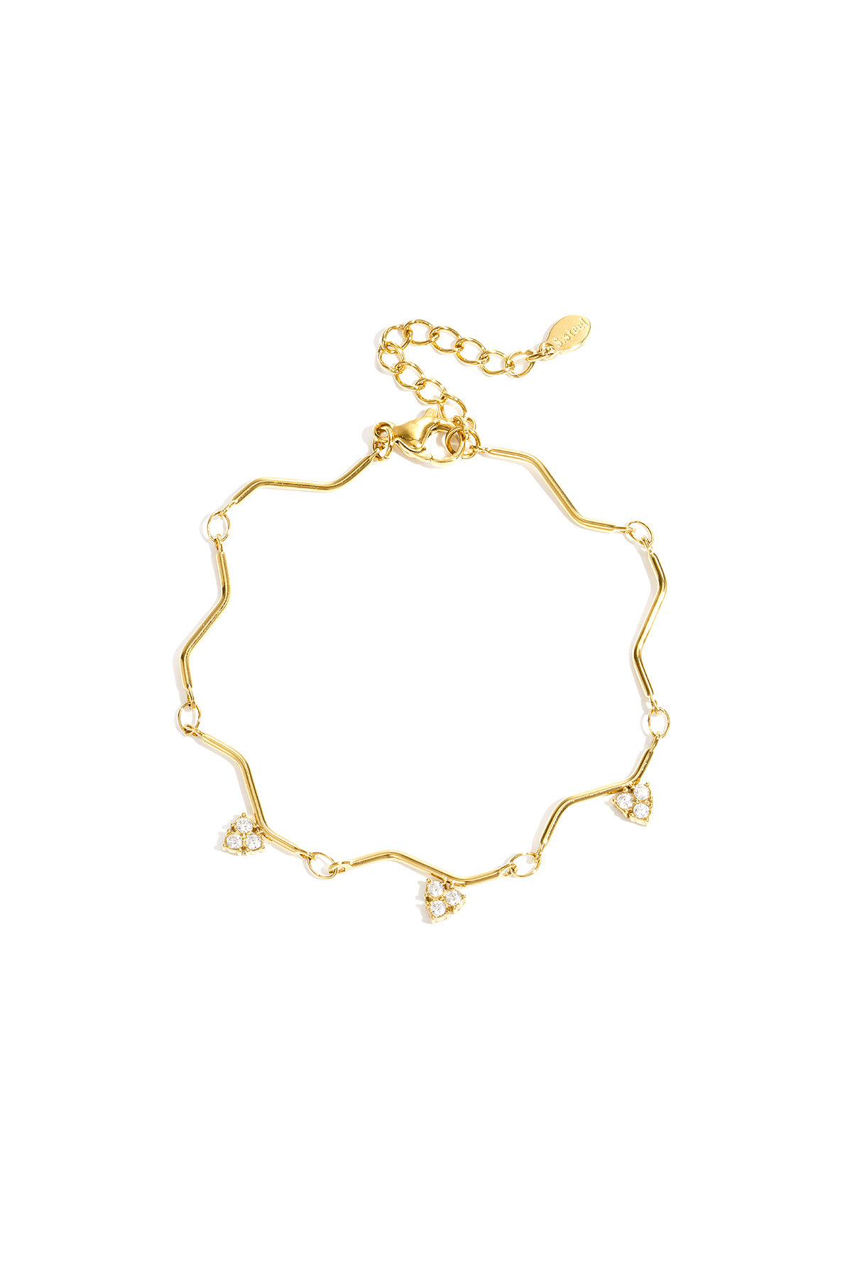 Bracelet orné de pierres et d'un motif en zigzag 2
