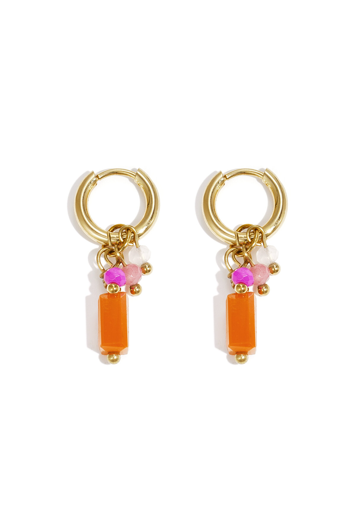 Earrings with colorful charms h5 
