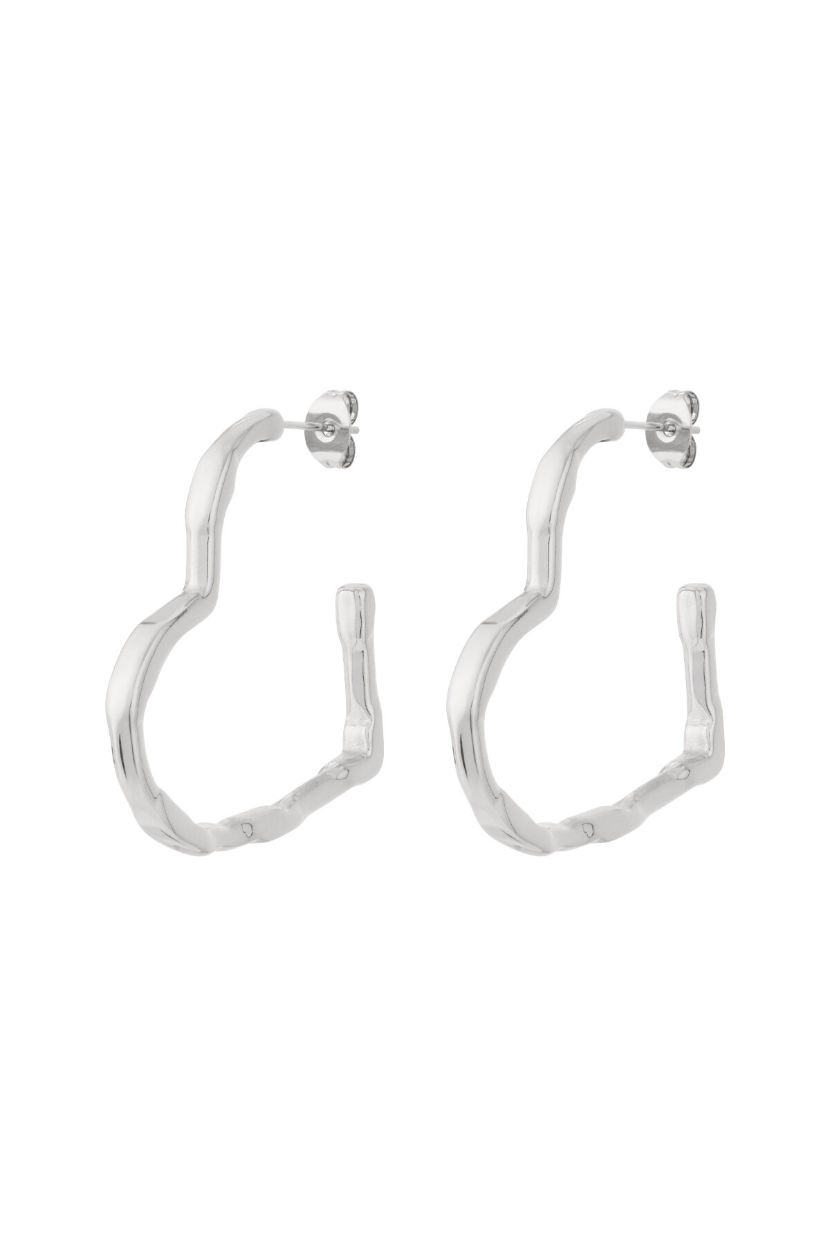 Big heart hoop earrings h5 Picture3