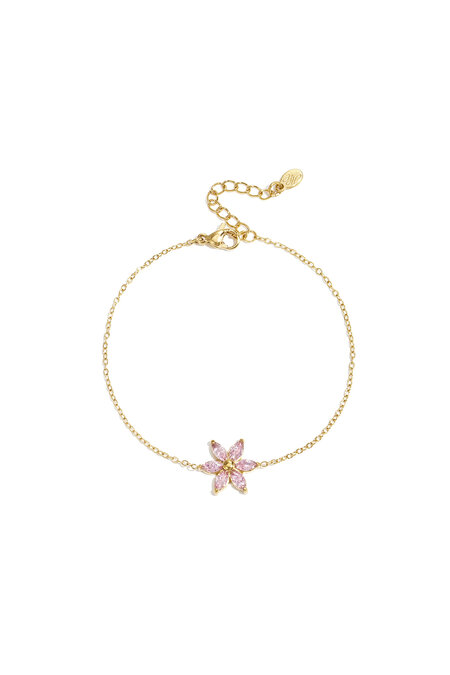 Bracelet with rhinestone flower 2