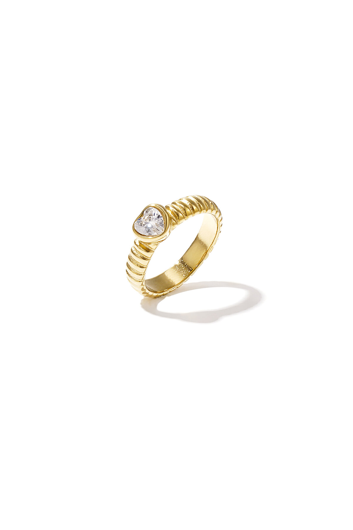 Ring mit herzförmigem Stein h5 