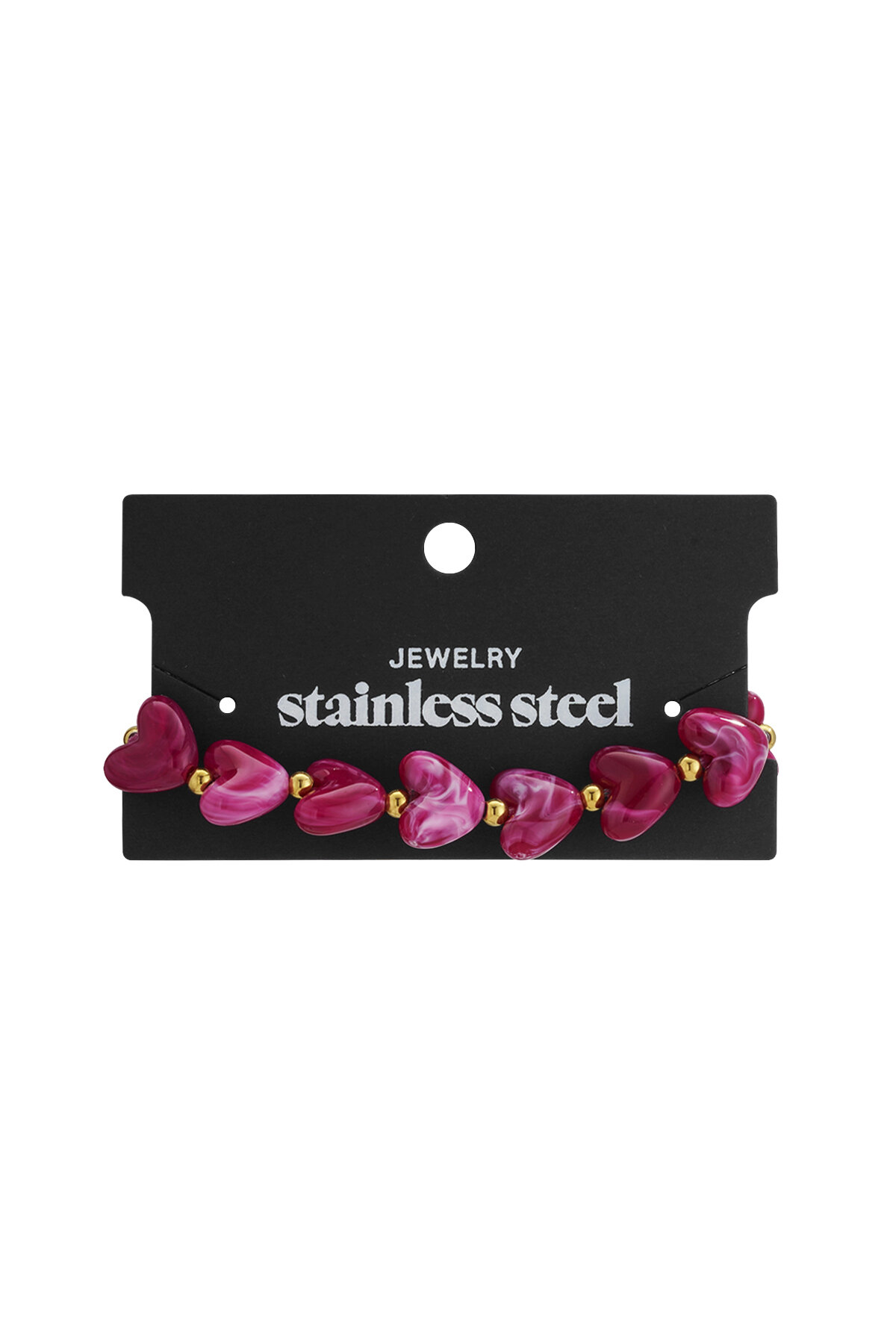 Elastic heart beaded bracelet Picture5