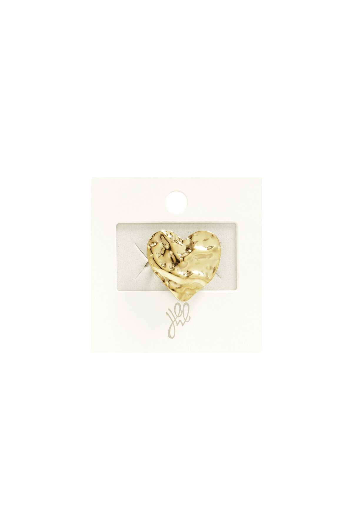 Statement ring structured heart Picture6