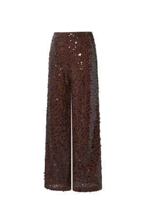 Woven Polyester Fiber Women's Straight Leg Pants Sequins Elegant h5 Picture2