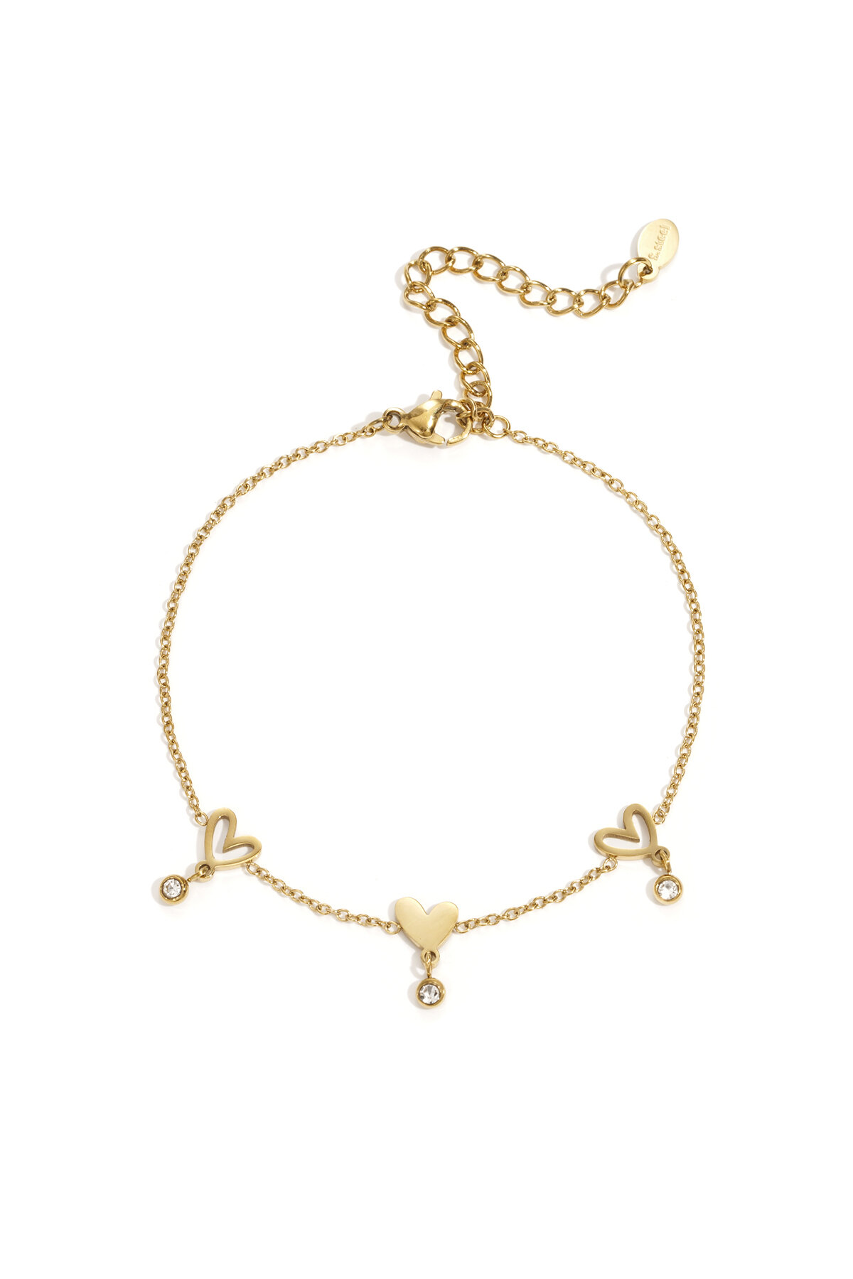 Stainless Steel Chain Bracelets Heart Casual Daily Simple Series Women's jewelry h5 