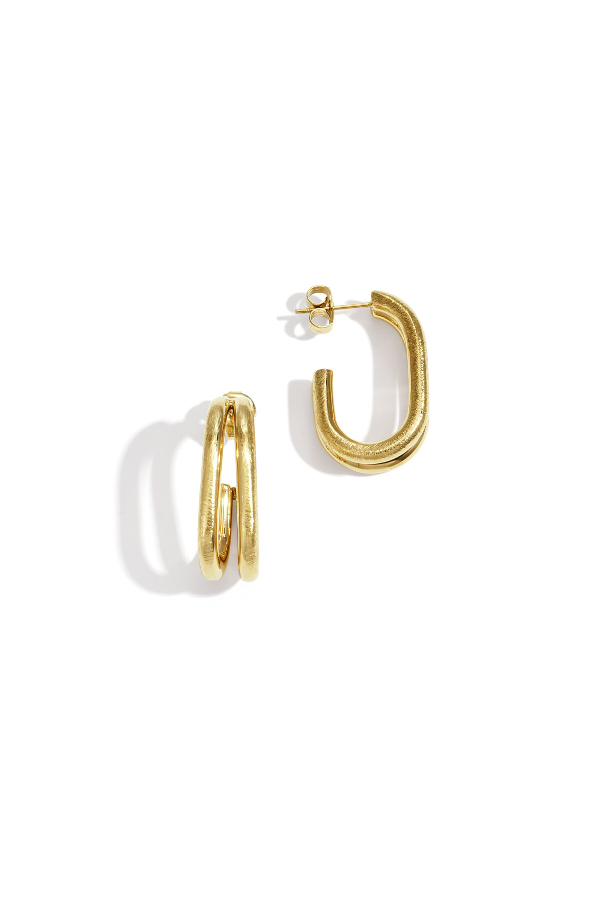 Pendientes de aro líneas Casual Diario Serie Simple Joyería de mujer h5 