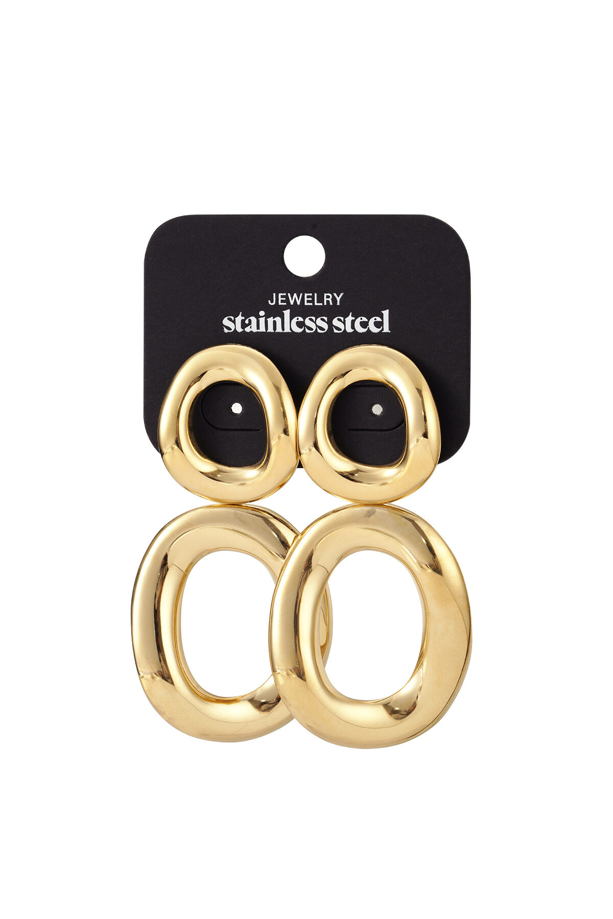 Stainless Steel Drop Earrings circle Casual Daily Simple Series Women's jewelry h5 Picture4