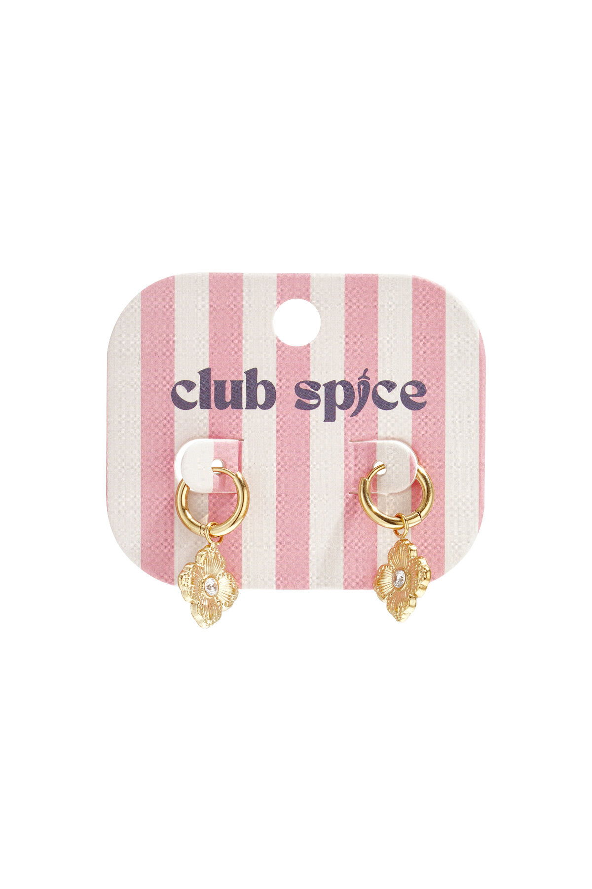 Earrings with elegant clover and stone Picture3