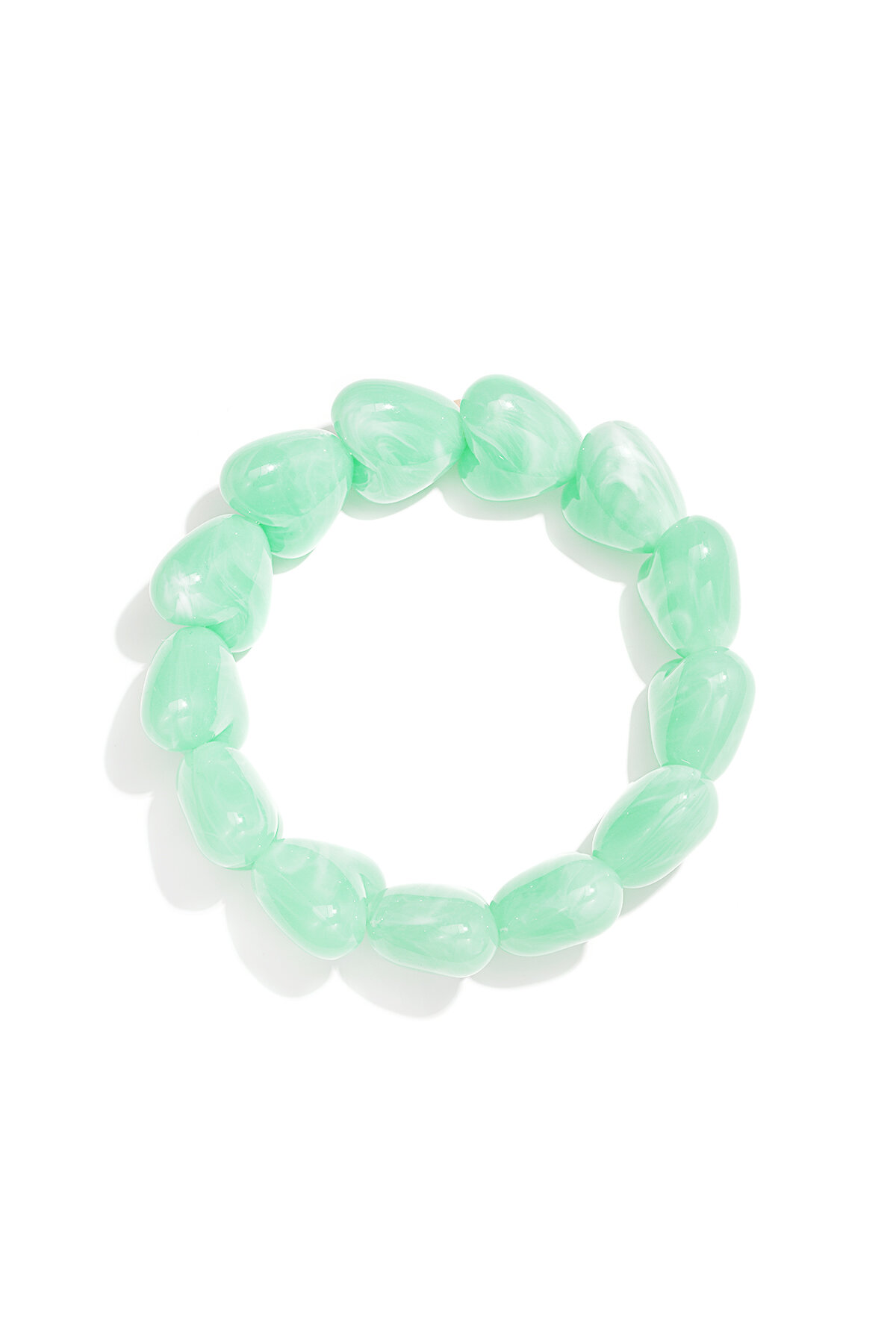 Perlenarmband mit großen Herzperlen h5