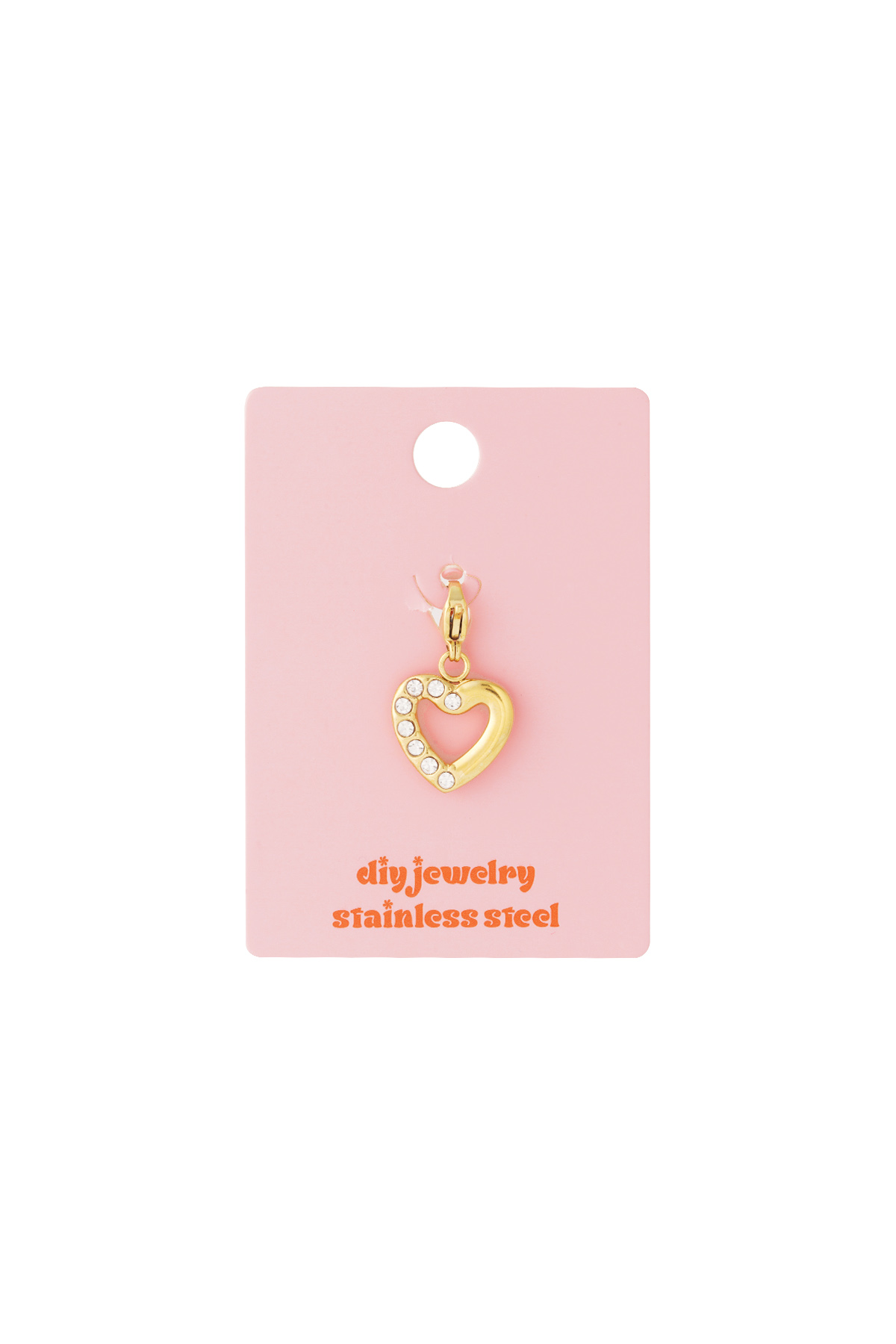 Stainless Steel Jewelry Charms Heart Casual Daily h5 Picture4