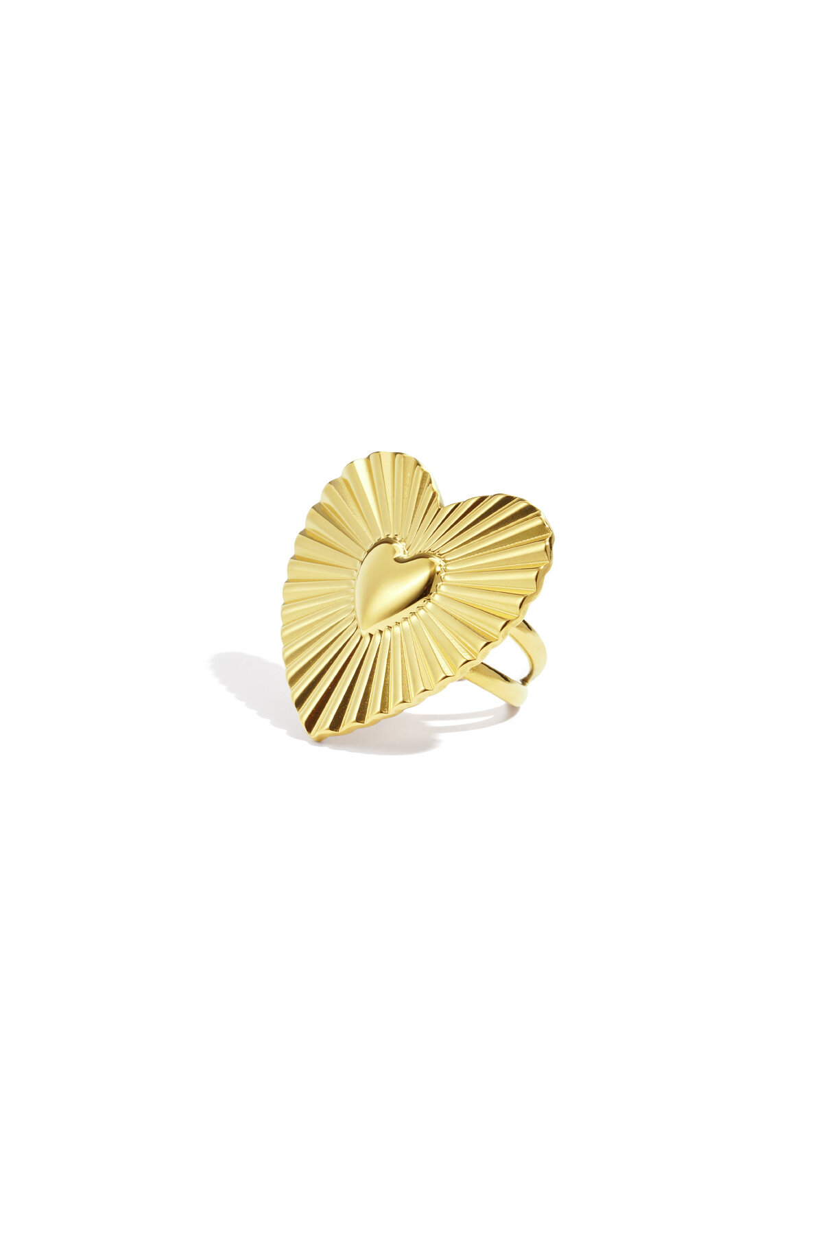 Stainless Steel Statement Rings Heart Casual Daily Simple Series Women's jewelry 