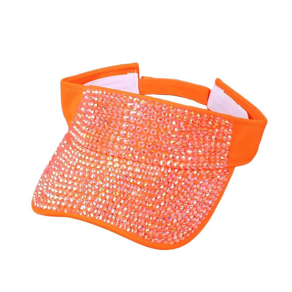 Cappelli da donna in tessuto sportivo arancione tinta unita