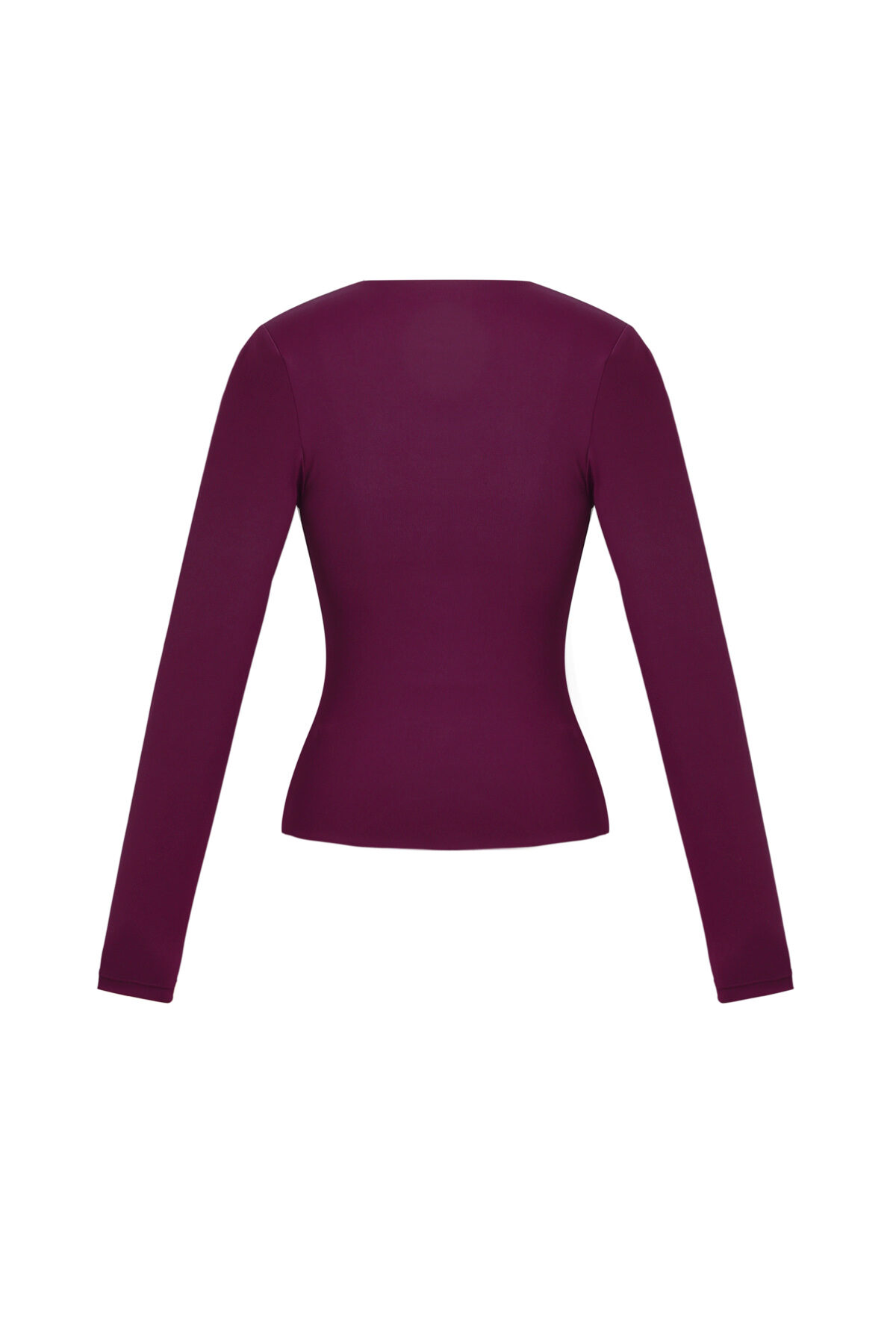 Knitted Nylon Women's Long Sleeve Top Basic Solid Color h5 Picture3