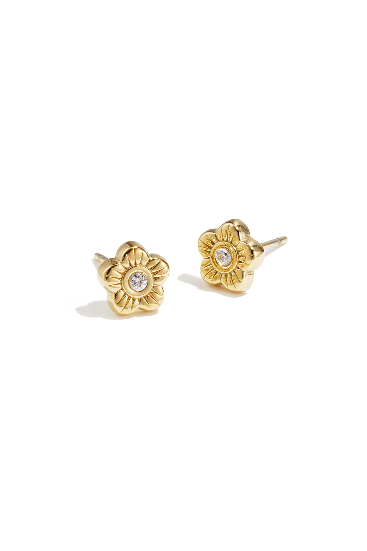 Ear studs flower - Silver Color color 2
