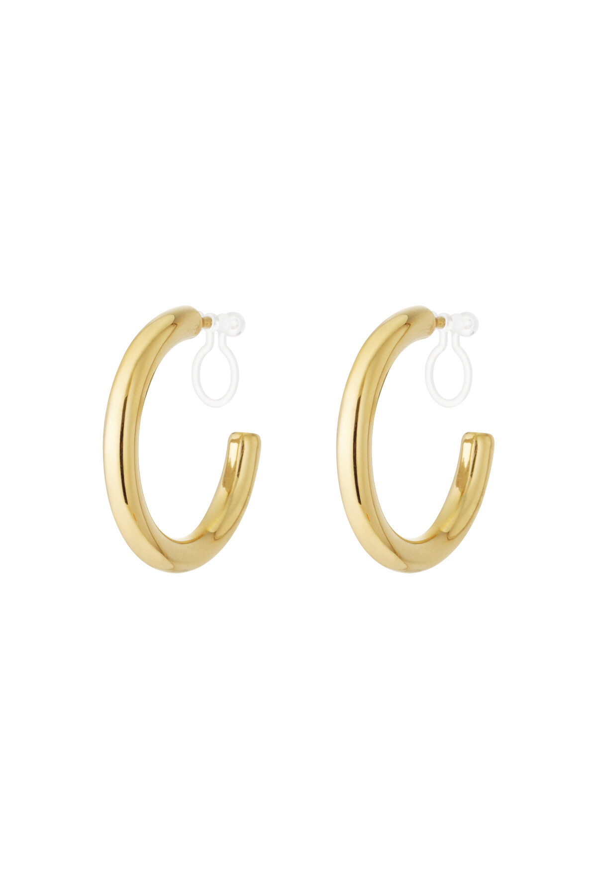 Pendientes de aro con clip elegantes 2