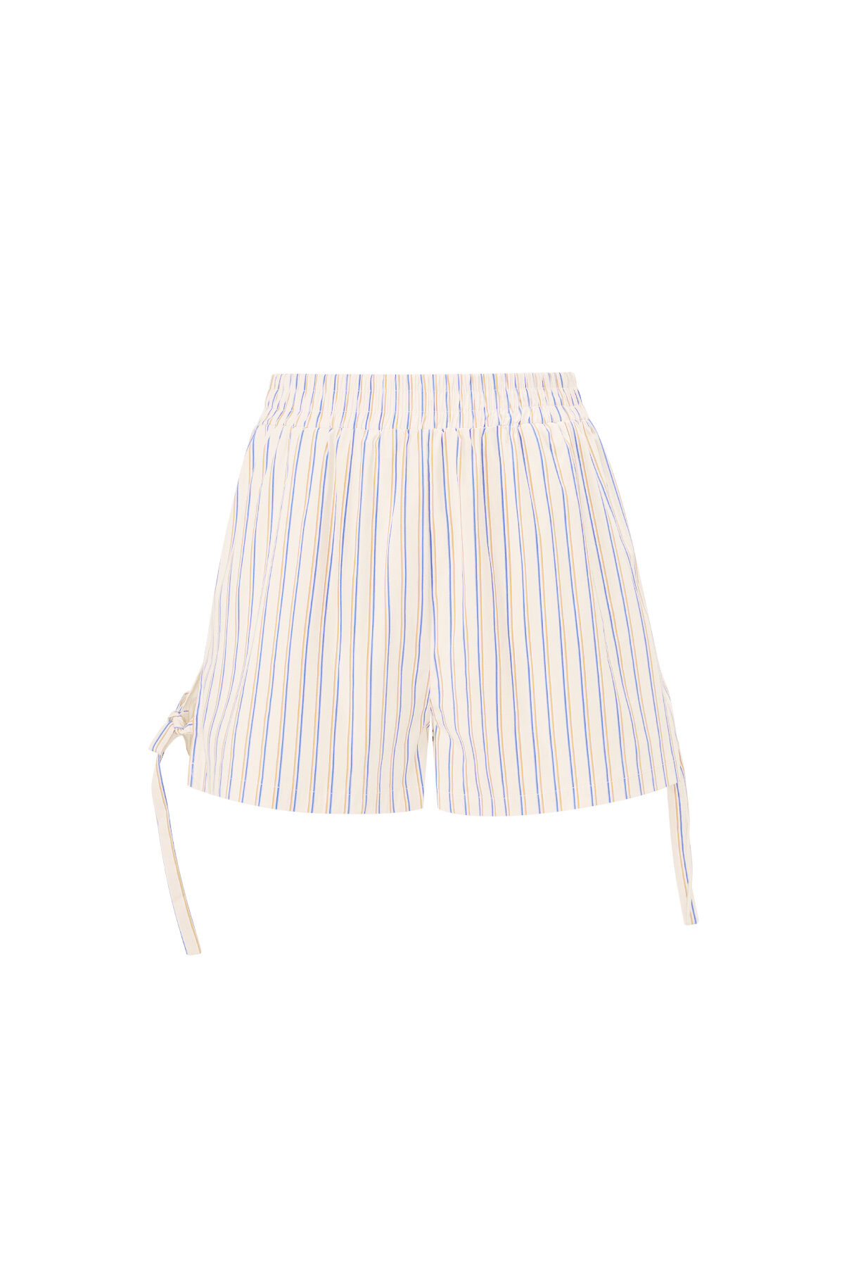 Cotton Woven Women's Shorts Casual Stripes Tie-up h5 Picture10