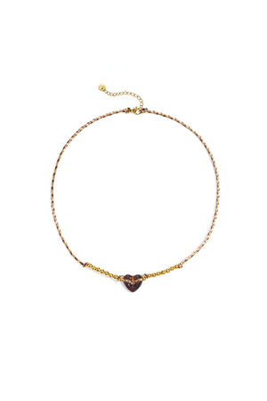 Polyester Beaded Necklaces Heart Casual Daily Simple Series Women's jewelry h5 Picture4