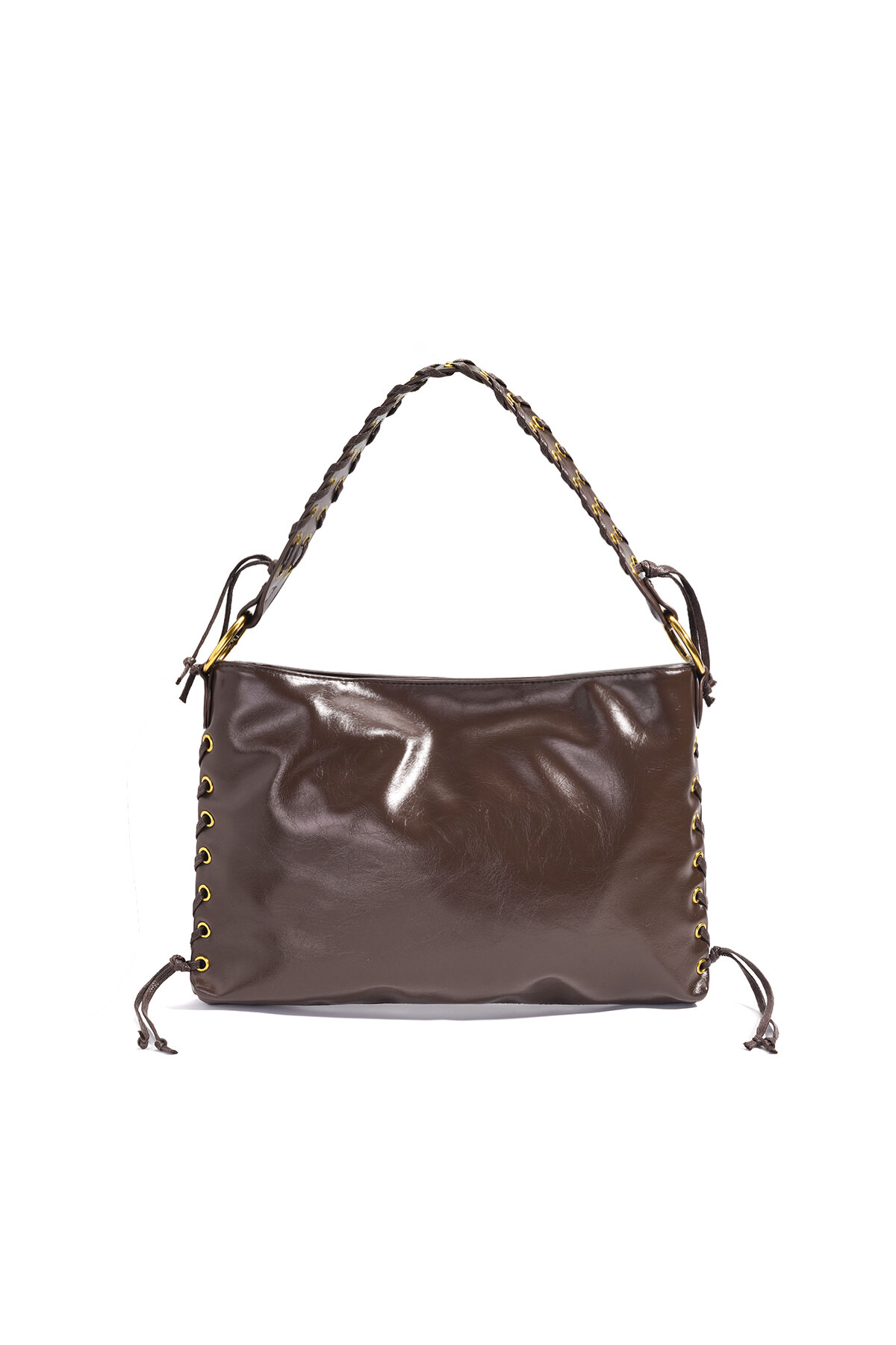 Bolsos de hombro de color sólido, casuales, de PU, accesorios diarios h5 Imagen4