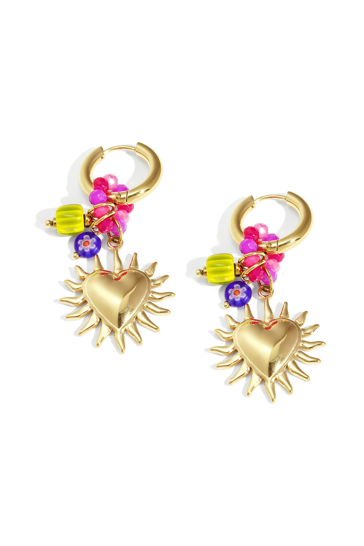 Orecchini con ciondolo a forma di cuore luminoso 2