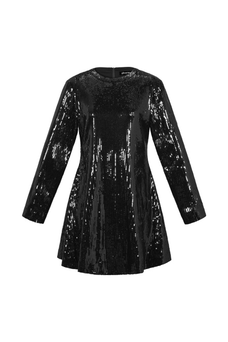 Tessuto Fibra Di Poliestere Abito Mini Donna Elegante Paillettes Autunno/Inverno 2