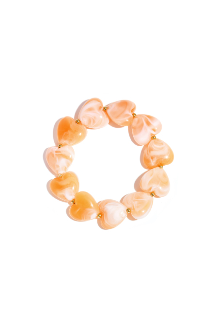 Pulsera Con Cuentas En Forma De Corazón