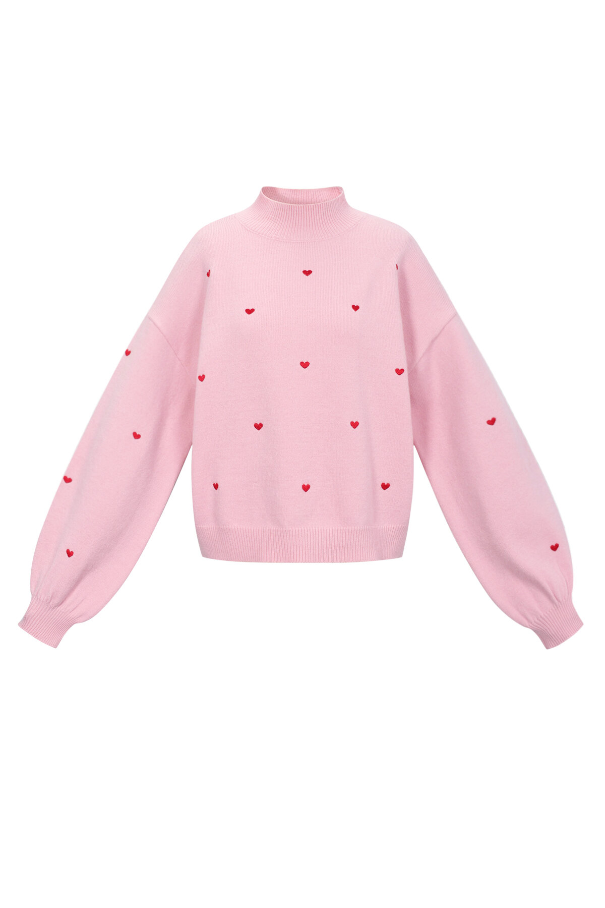 Maglione lavorato a maglia con cuori 