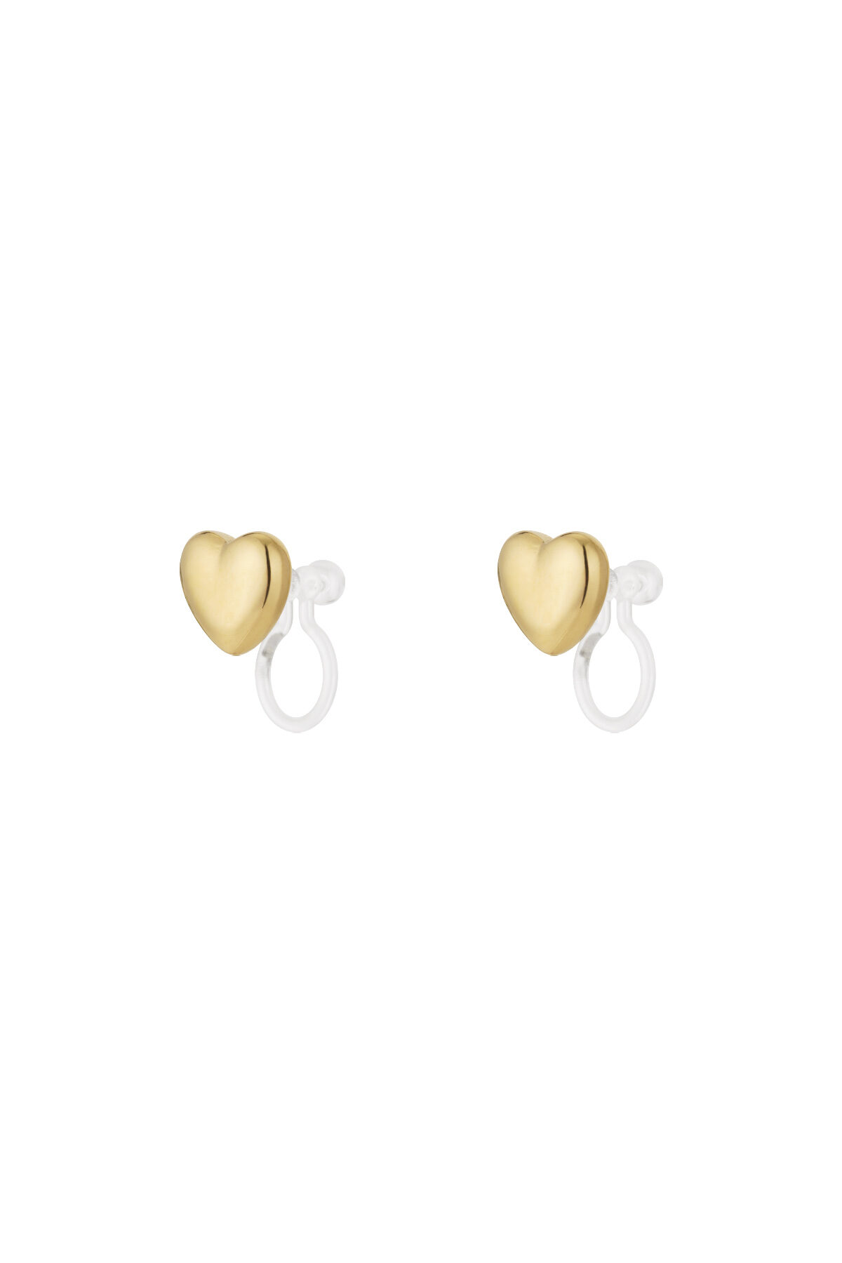 Mini pendientes de clip de corazón 2