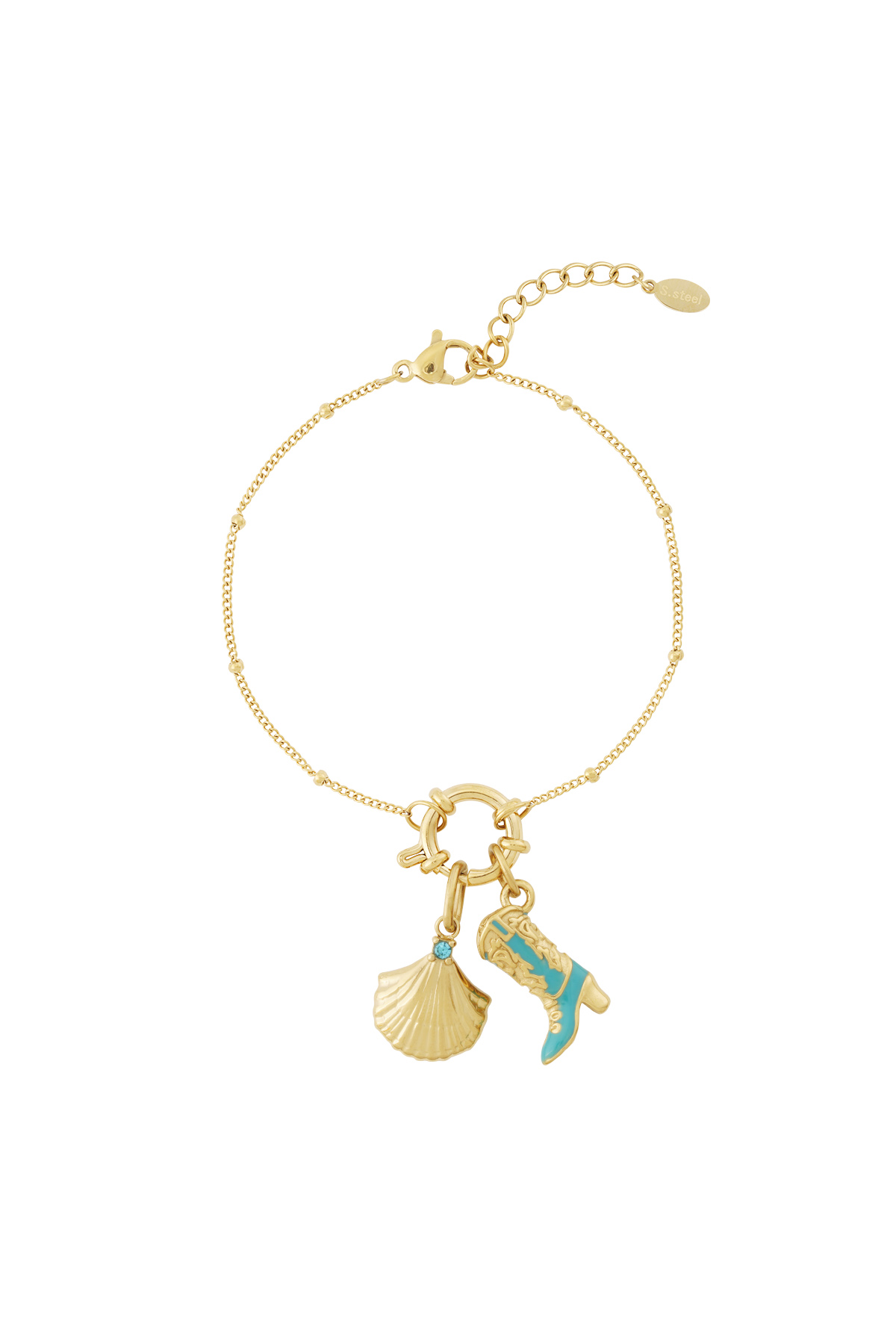 Bracciale fai da te a forma di cuore con pietra