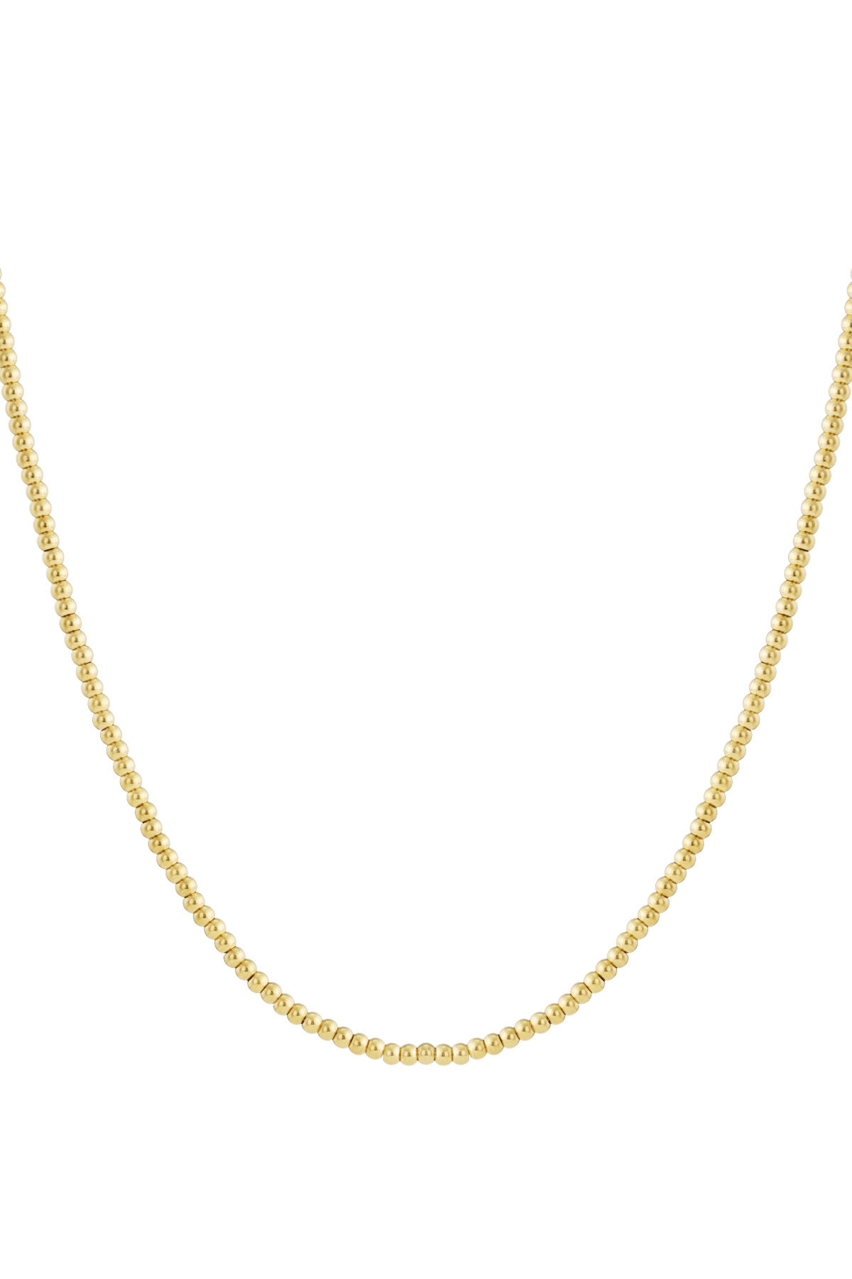 Solid bead necklace-5mm 