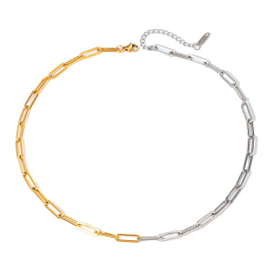 1 Piece Simple Series Simple Geometric Stainless Steel Gold Plated Women Chain Necklaces h5 Picture4