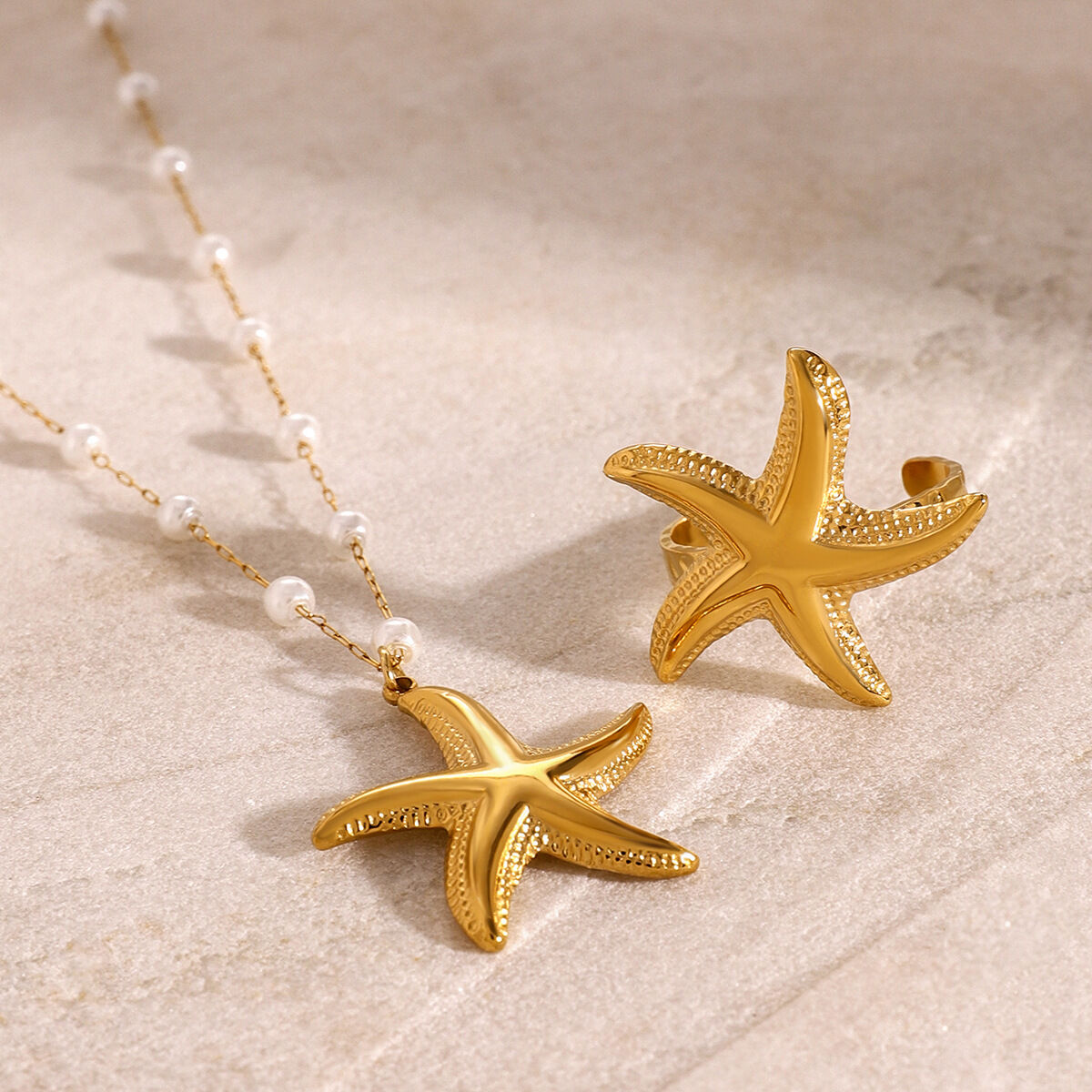 1 Piece Simple Series Simple Turtle Stainless Steel  Gold Plated Artificial Pearl Women Pendant Necklaces h5 