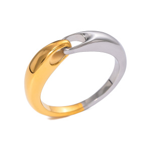1 Piece Mixed Color Stainless Steel Waterproof Gold Plated Zircon Women's Adjustable Rings h5 Picture5