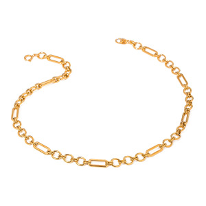 1 Piece Simple Series Classic Chain Stainless Steel Gold Plated Women Chain Necklaces h5 Picture5