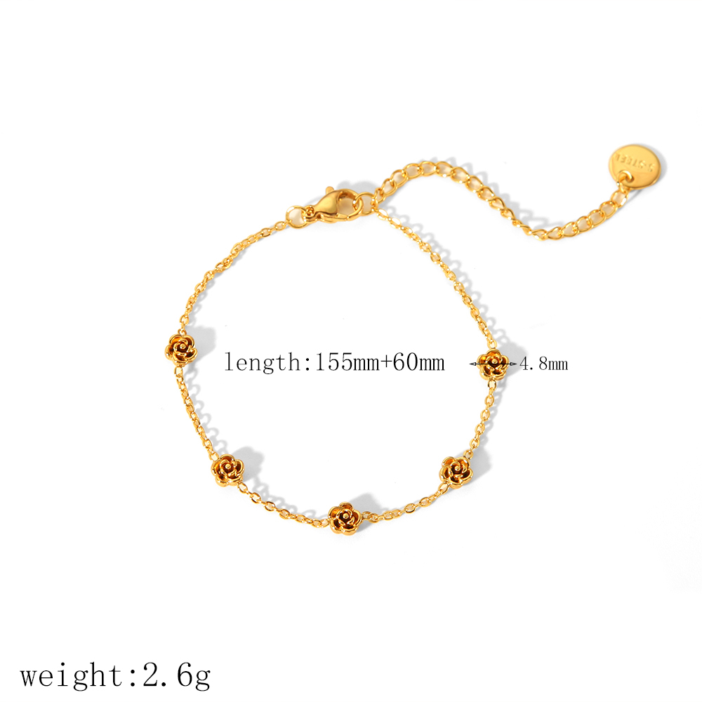 1 paire de colliers exquis et à la mode en acier inoxydable plaqué or  avec pendentif en forme de croix d'ange et de fleur pour bijoux pour femmes à porter au quotidien Image2