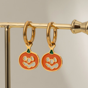 1 Set Halloween Stainless Steel Waterproof Earrings Set h5 Picture4