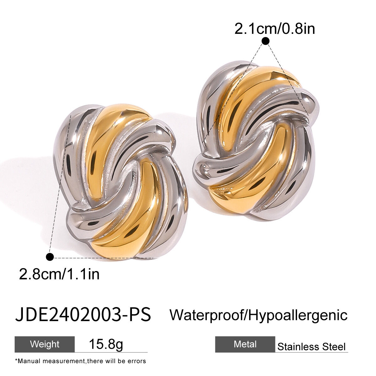 1 paire de boucles d'oreilles à tige en acier inoxydable plaqué or  pour femme, série simple, style décontracté, motif tortue Image2