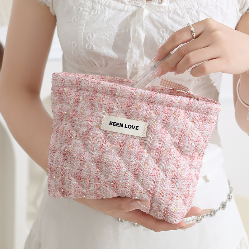 1 Par De Bolsos De Poliéster Con Diseño De Patchwork Para Mujer, Serie Sencilla Imagen3