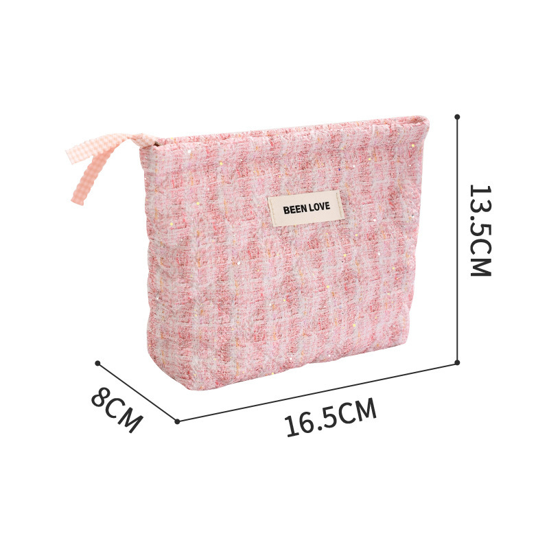 1 Par De Bolsos De Poliéster Con Diseño De Patchwork Para Mujer, Serie Sencilla Imagen5