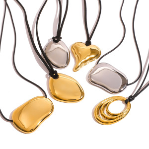 1 Stuk Simple Series Daily Geometrisch Roestvrij Staal Verguld Dames Hanger Kettingen h5 Afbeelding3